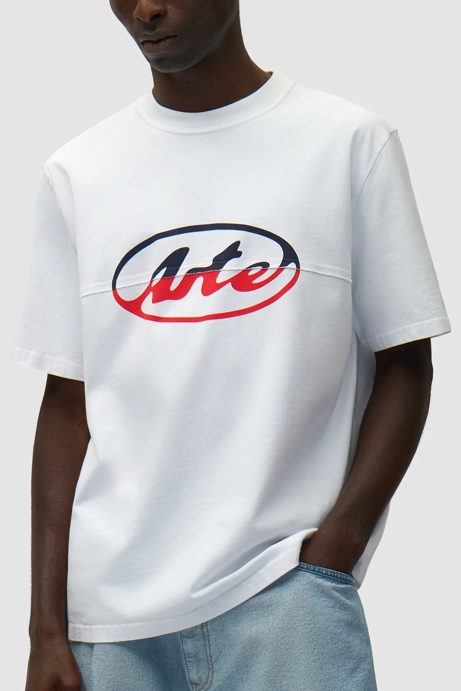 Circle Logo Cut T-shirt - White - Image 7