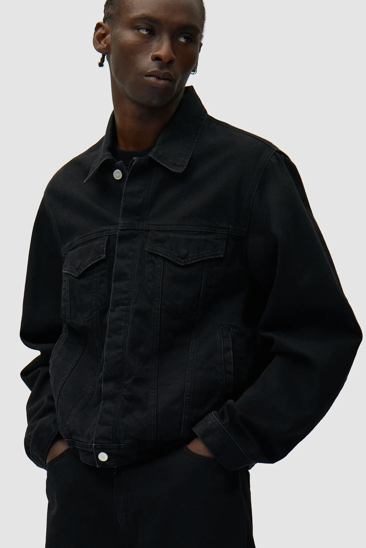 Circle Logo Jeans Jacket - Black - Image 7