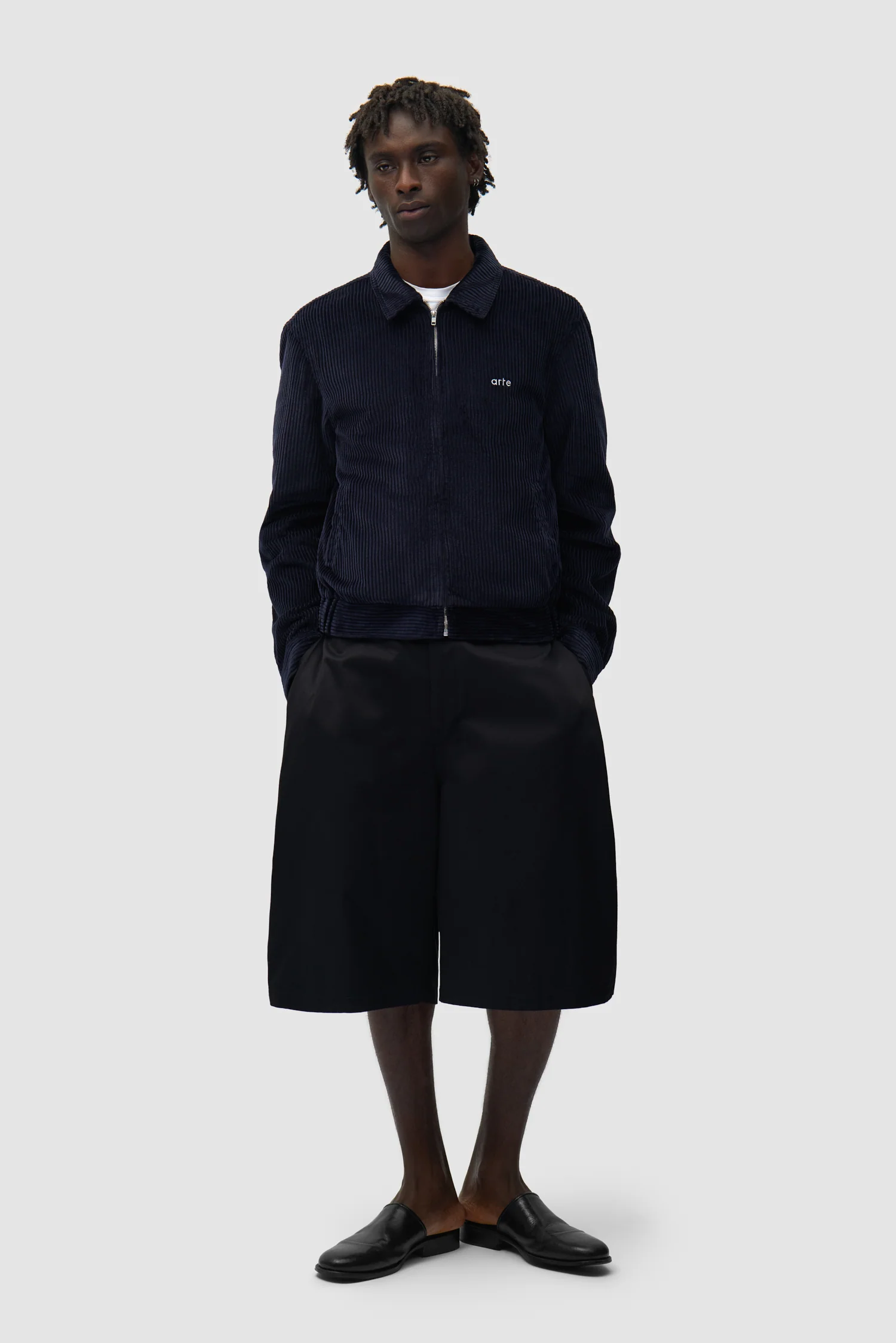 Corduroy Jacket - Navy - Image 5