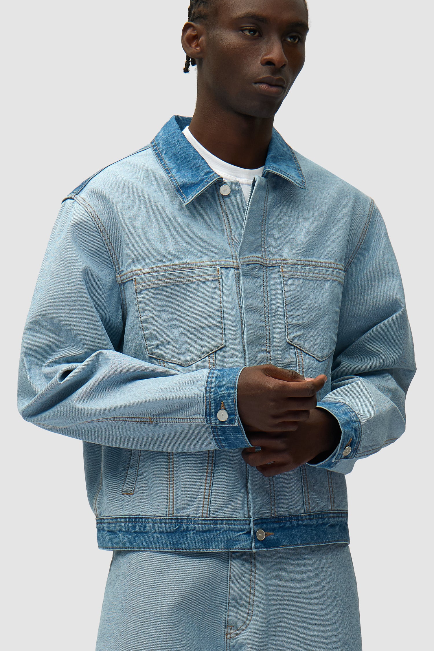 Denim Inside/Out Jacket - Denim Bleach - Image 7