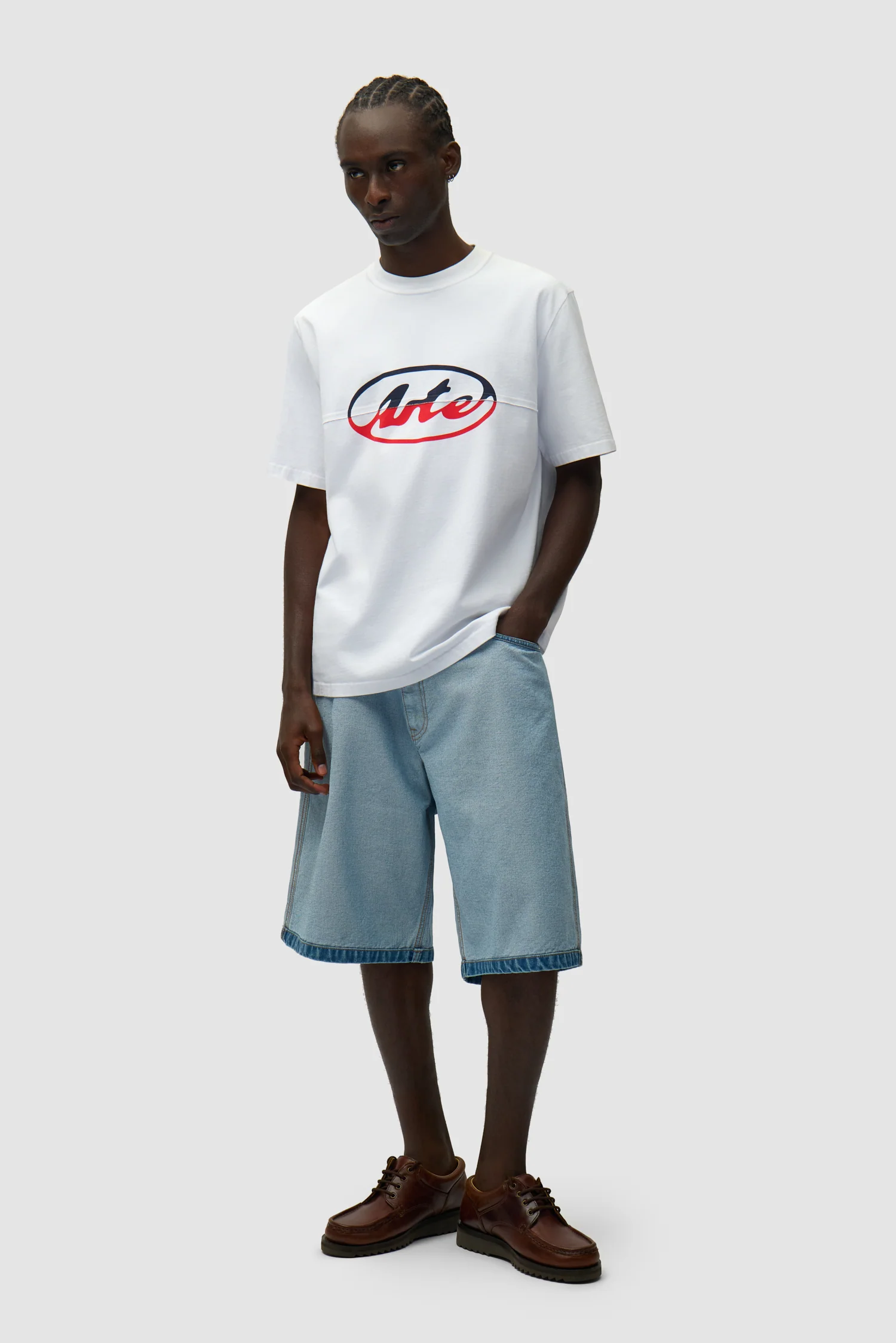 Denim Inside/Out Shorts - Denim Bleach - Image 7