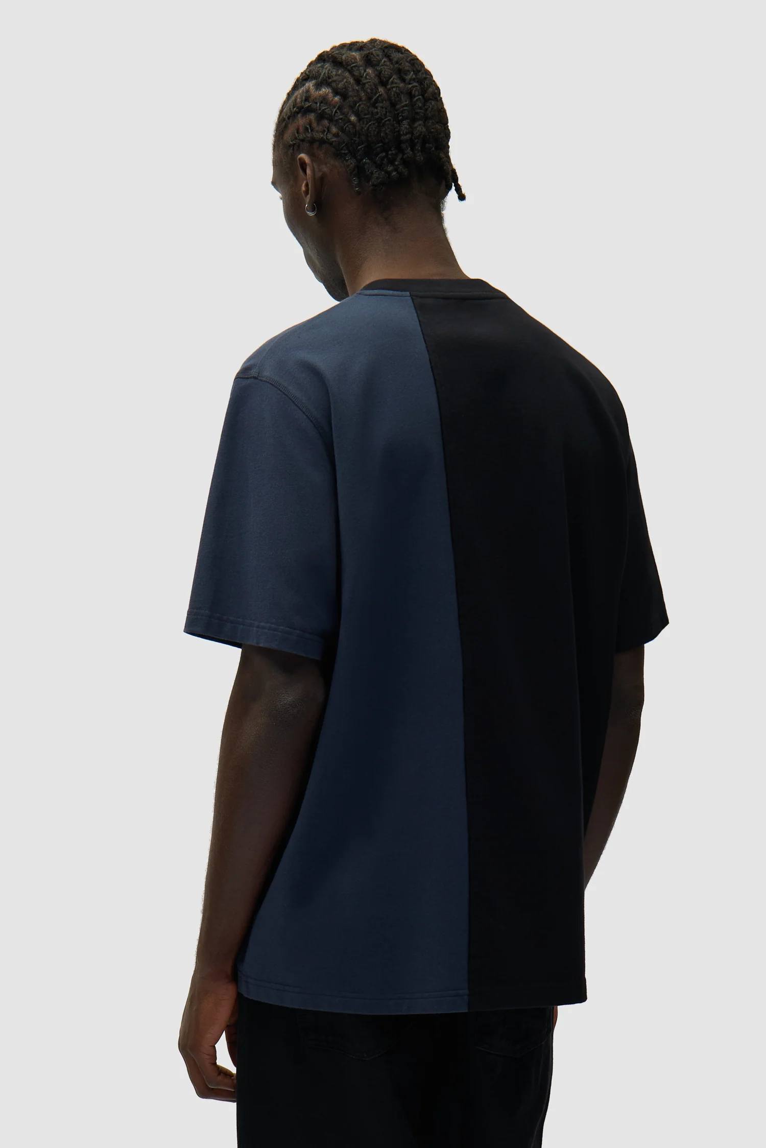 Duo Colour T-shirt - Navy/Black - Image 3