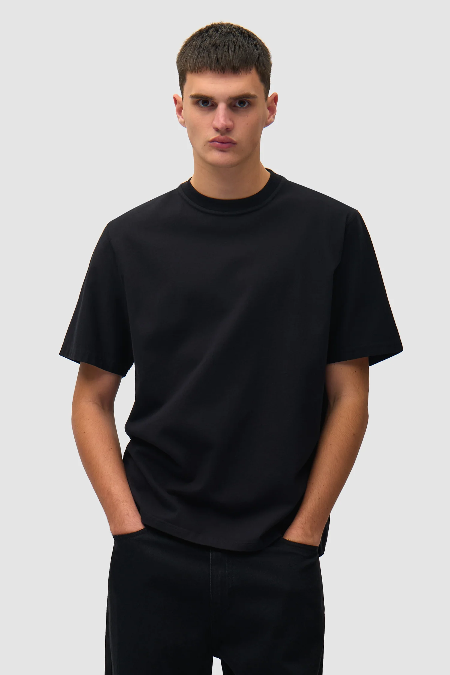 Faded Back Print T-shirt - Black - Image 3