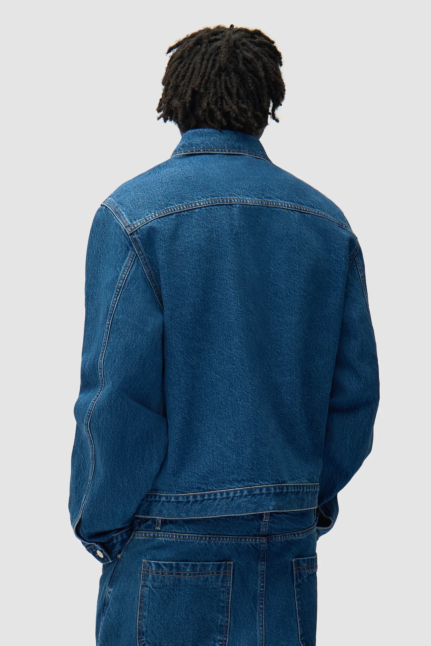 Fold Pocket Denim Jacket - Raw Denim - Image 3