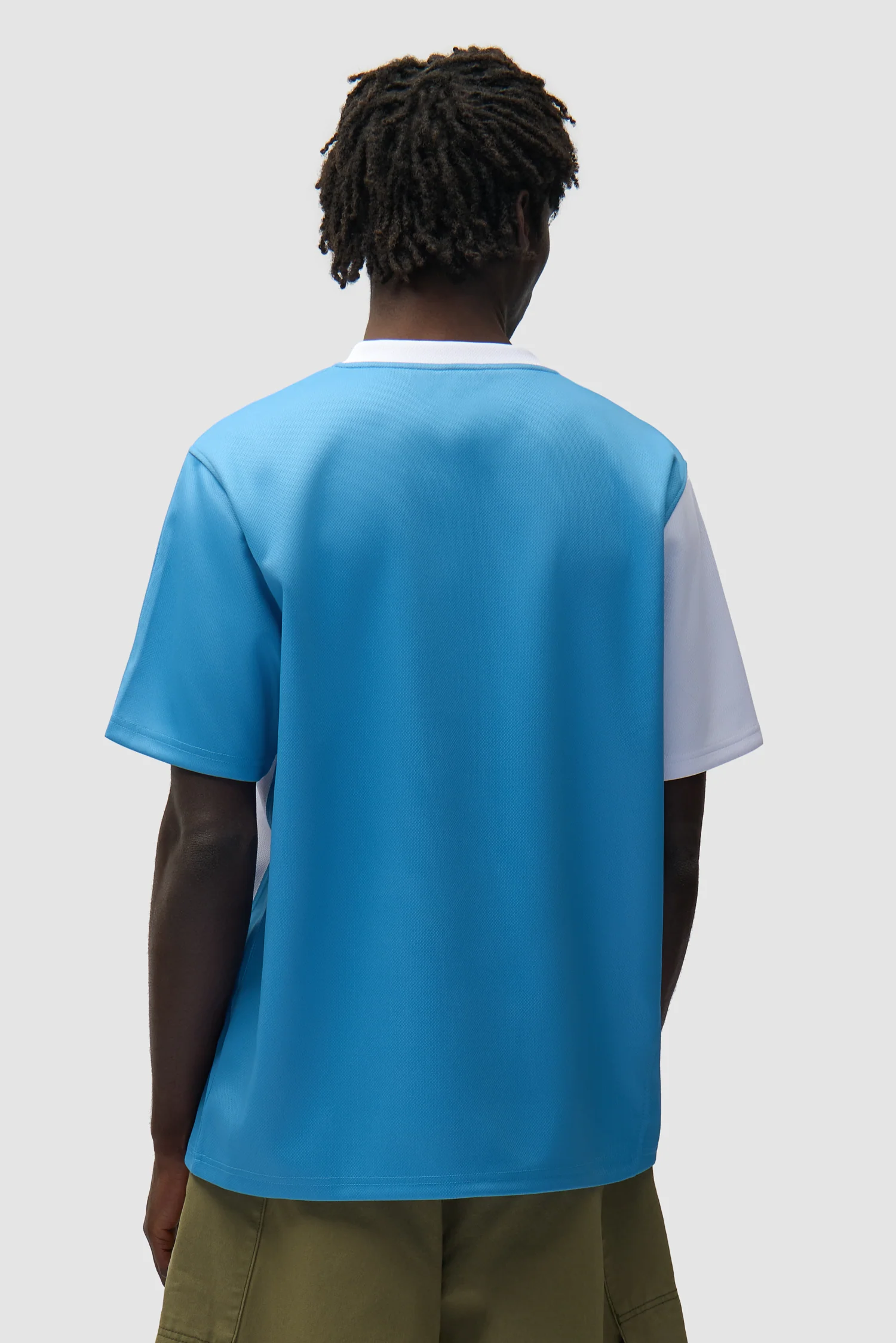 Football T-shirt - Blue/White - Image 3