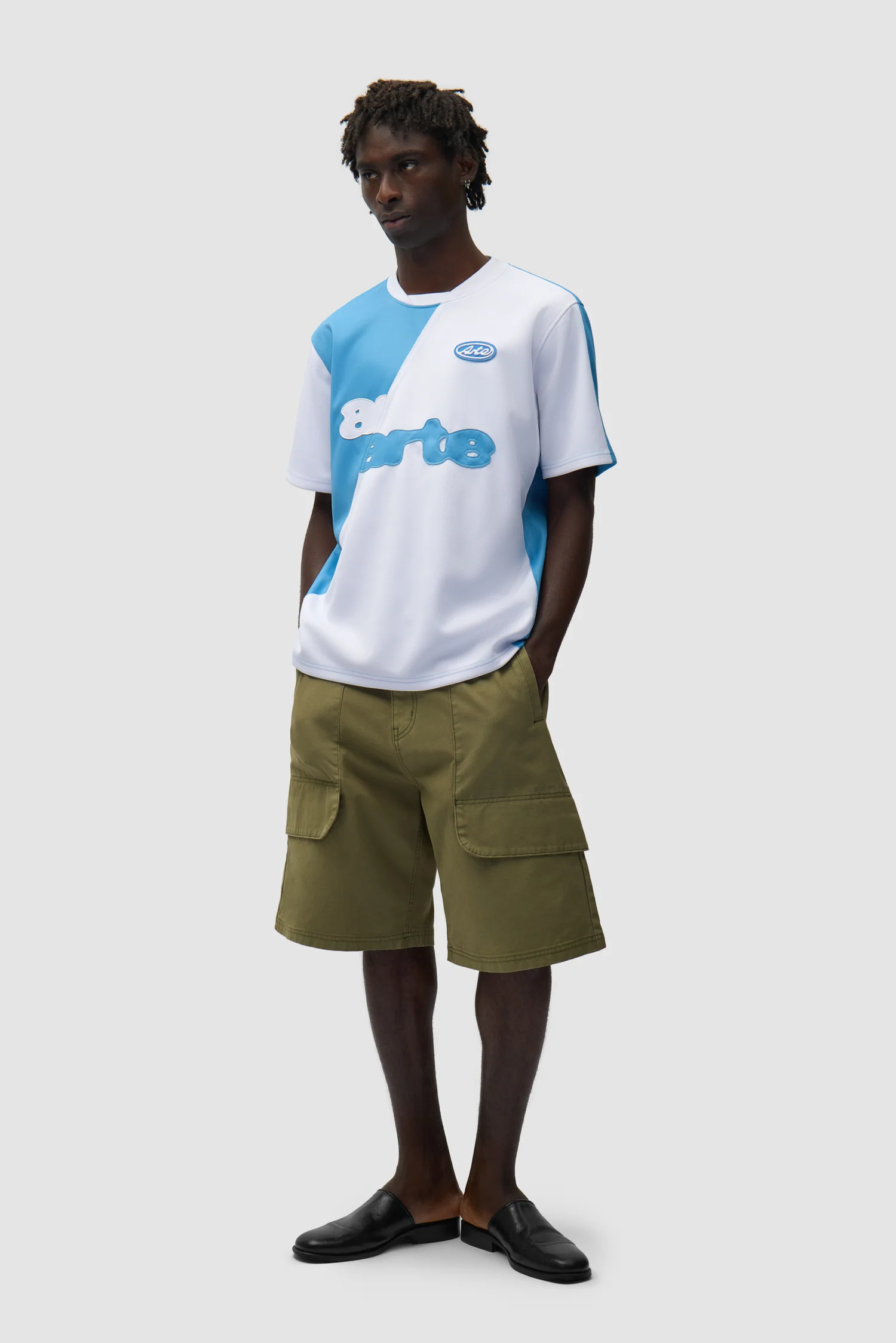 Football T-shirt - Blue/White - Image 5