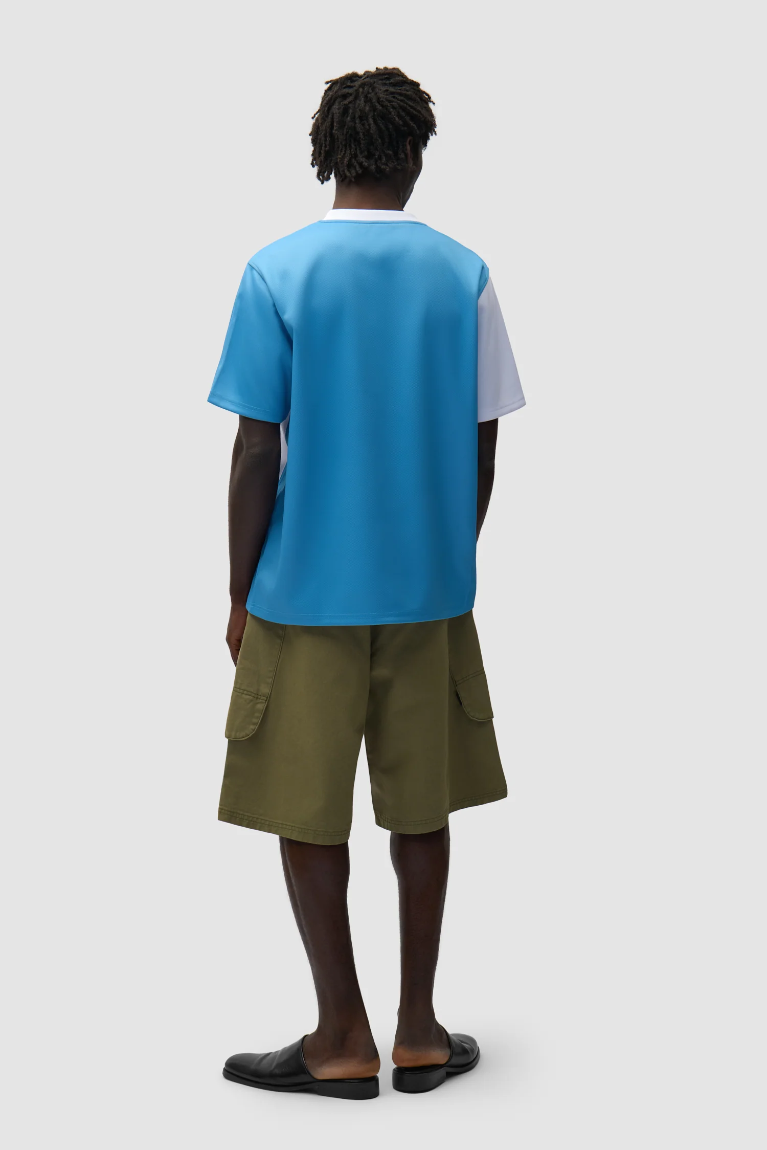 Football T-shirt - Blue/White - Image 6