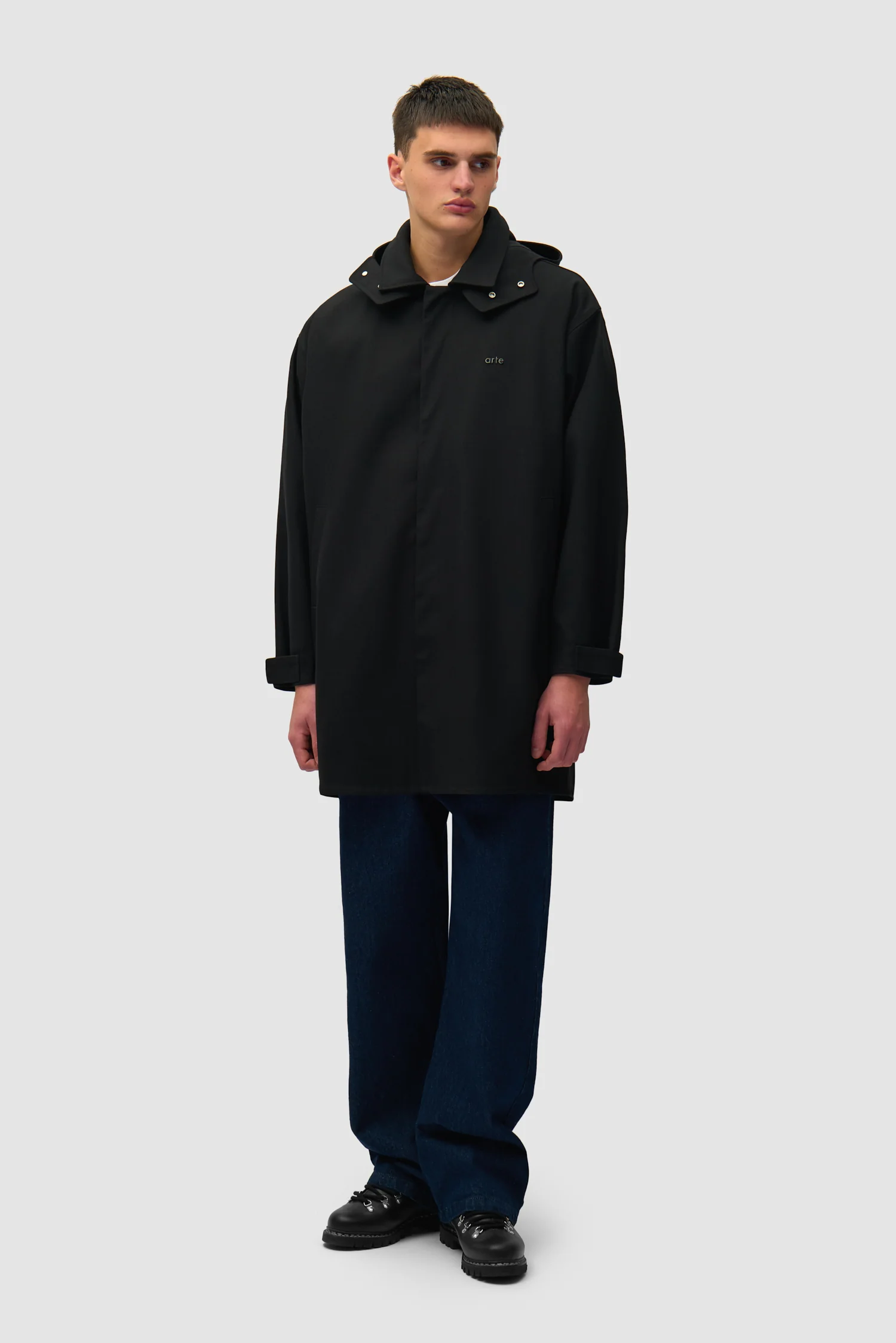 Linen Coat - Black - Image 4