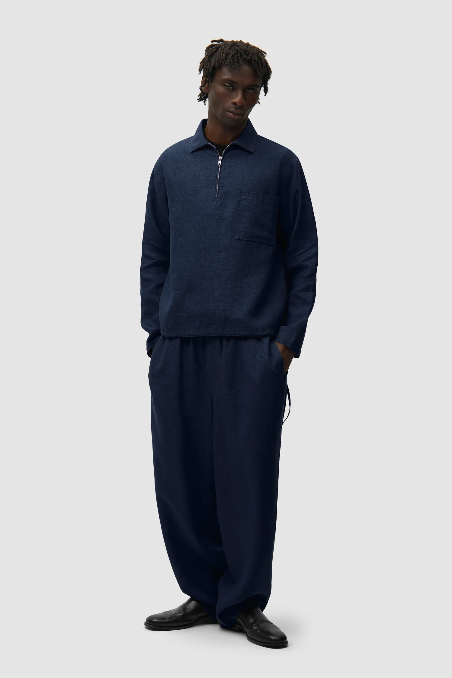 Linen Pants - Navy - Image 6