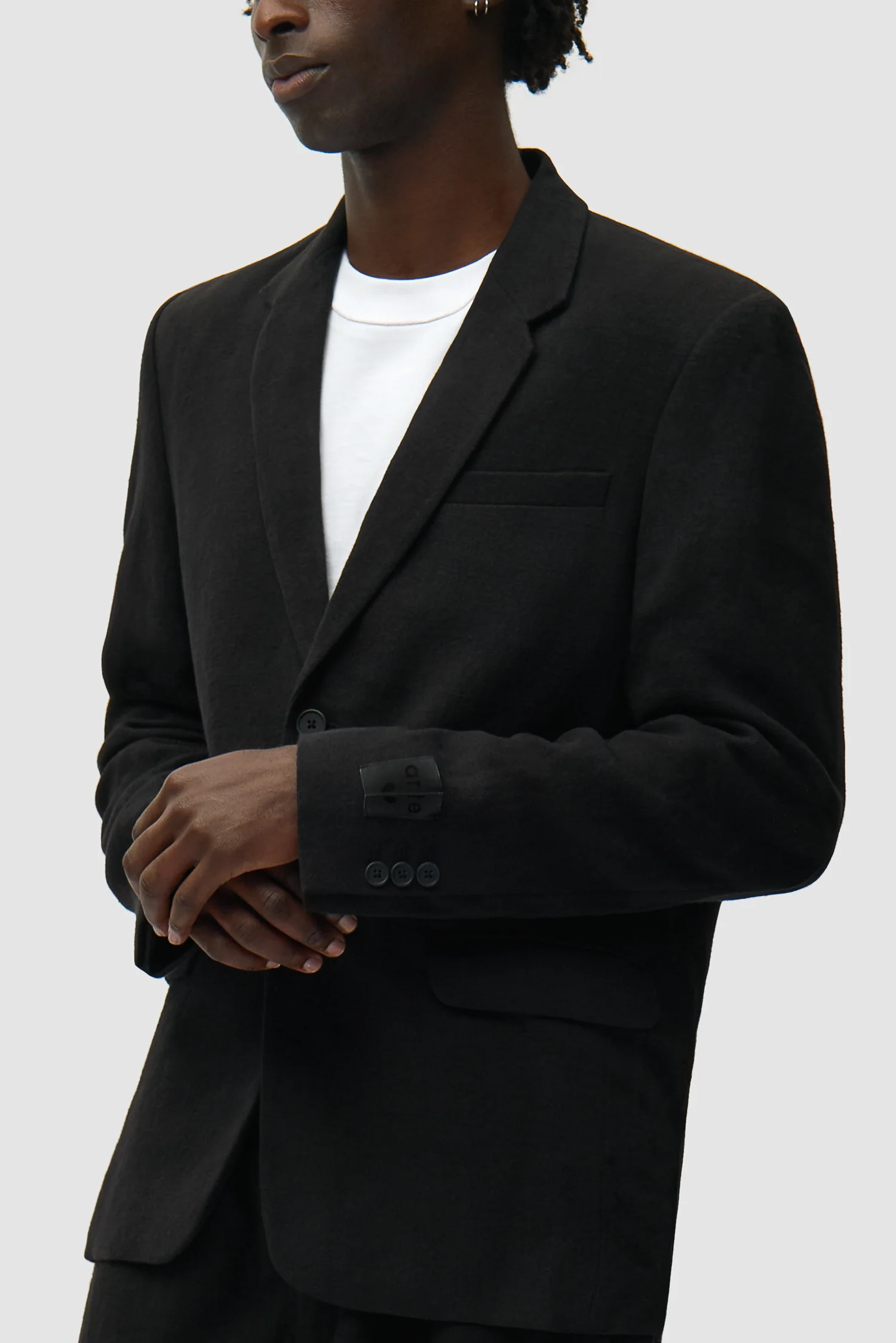 Linen Suit Jacket - Black - Image 8