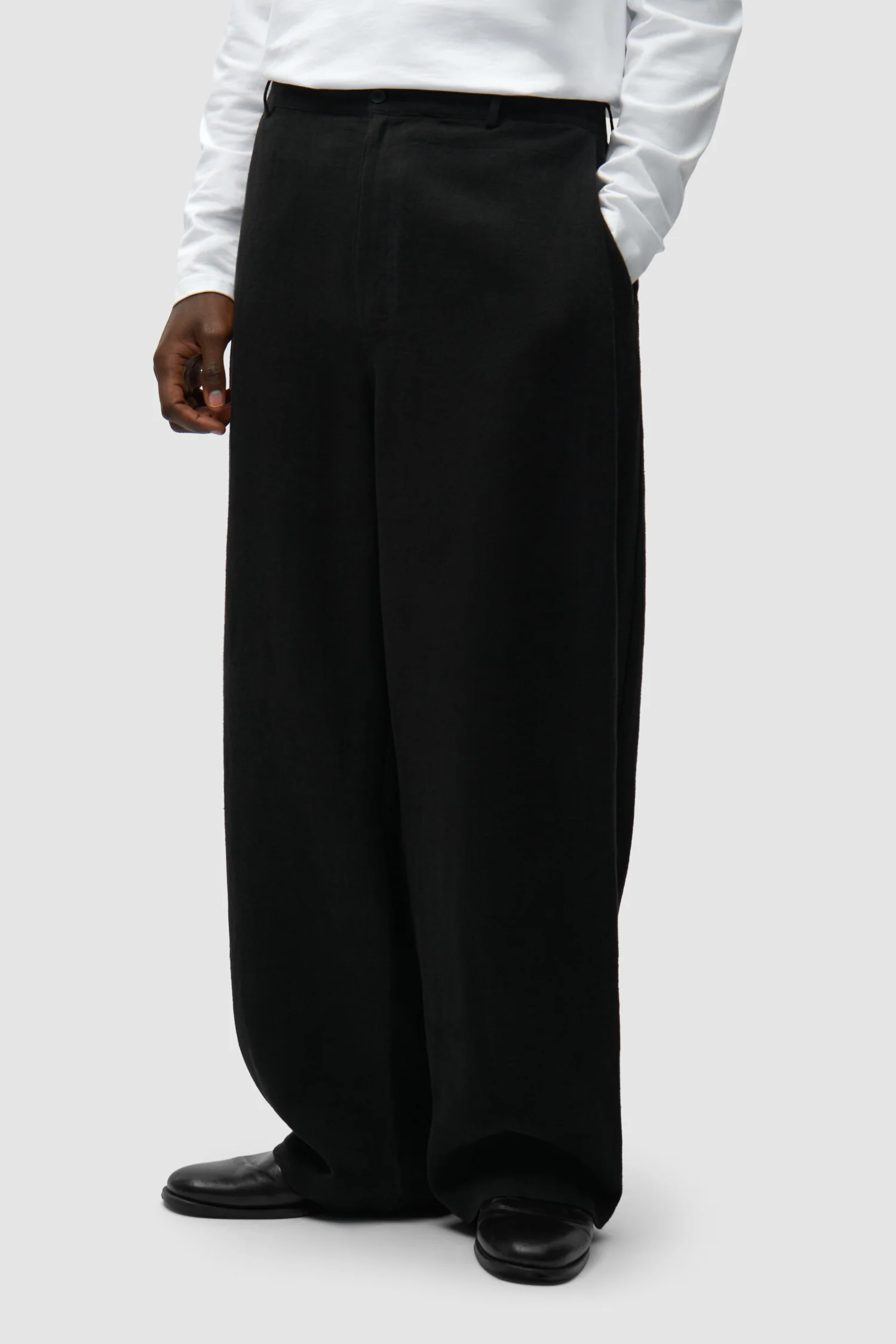 Linen Suit Pants - Black - Image 3