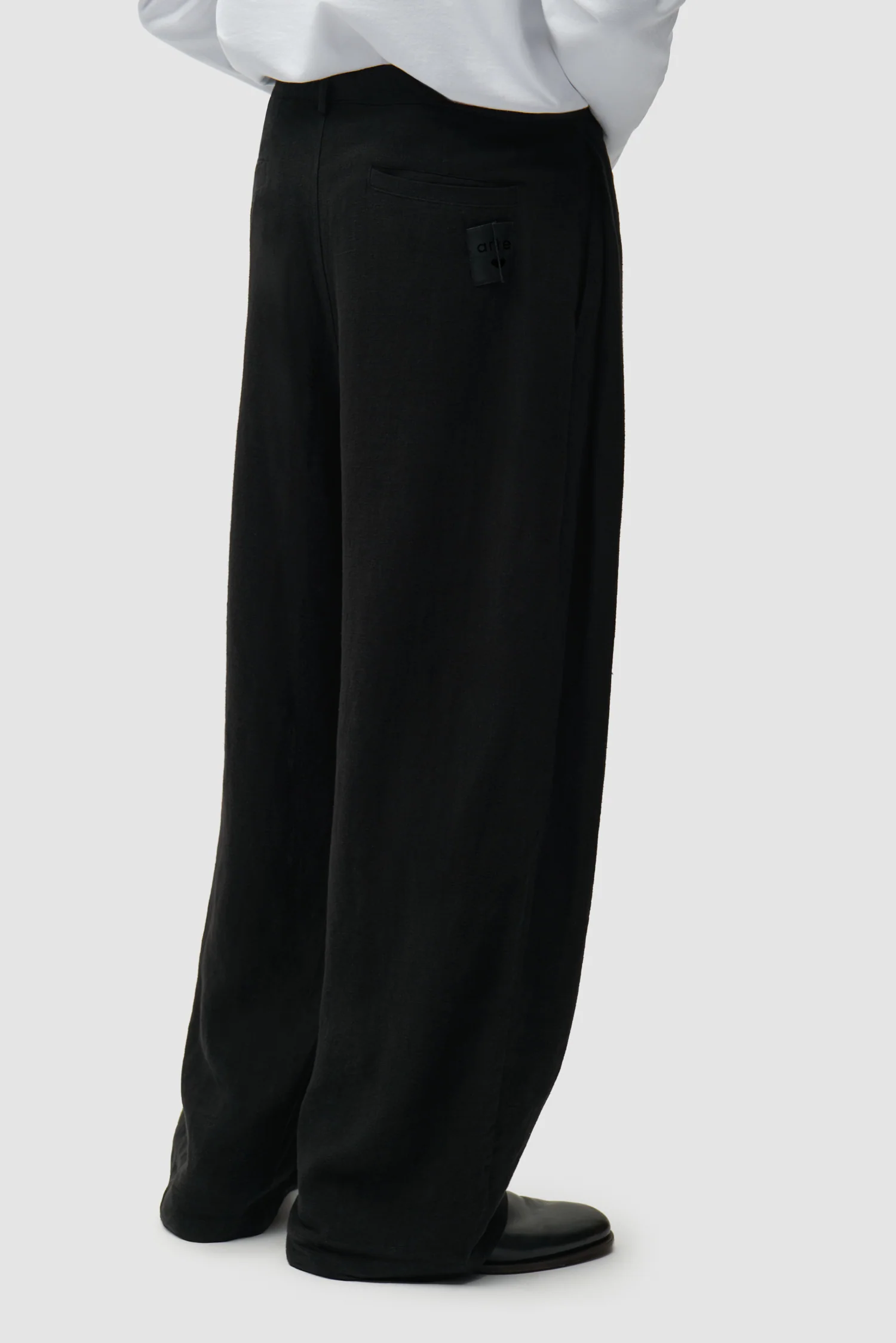 Linen Suit Pants - Black - Image 4