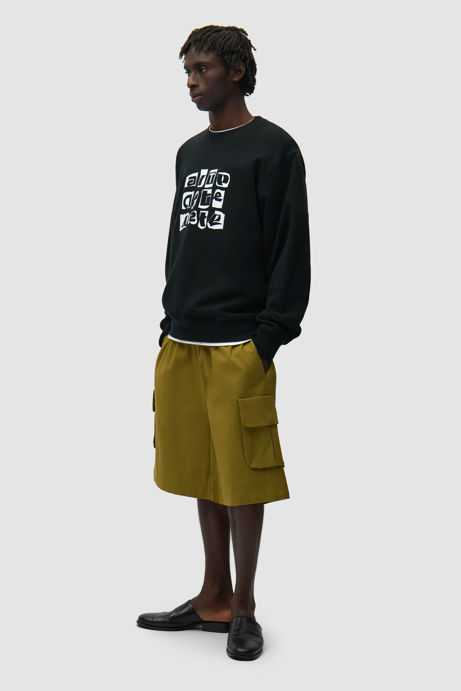 Multi Logo Crewneck - Black - Image 4