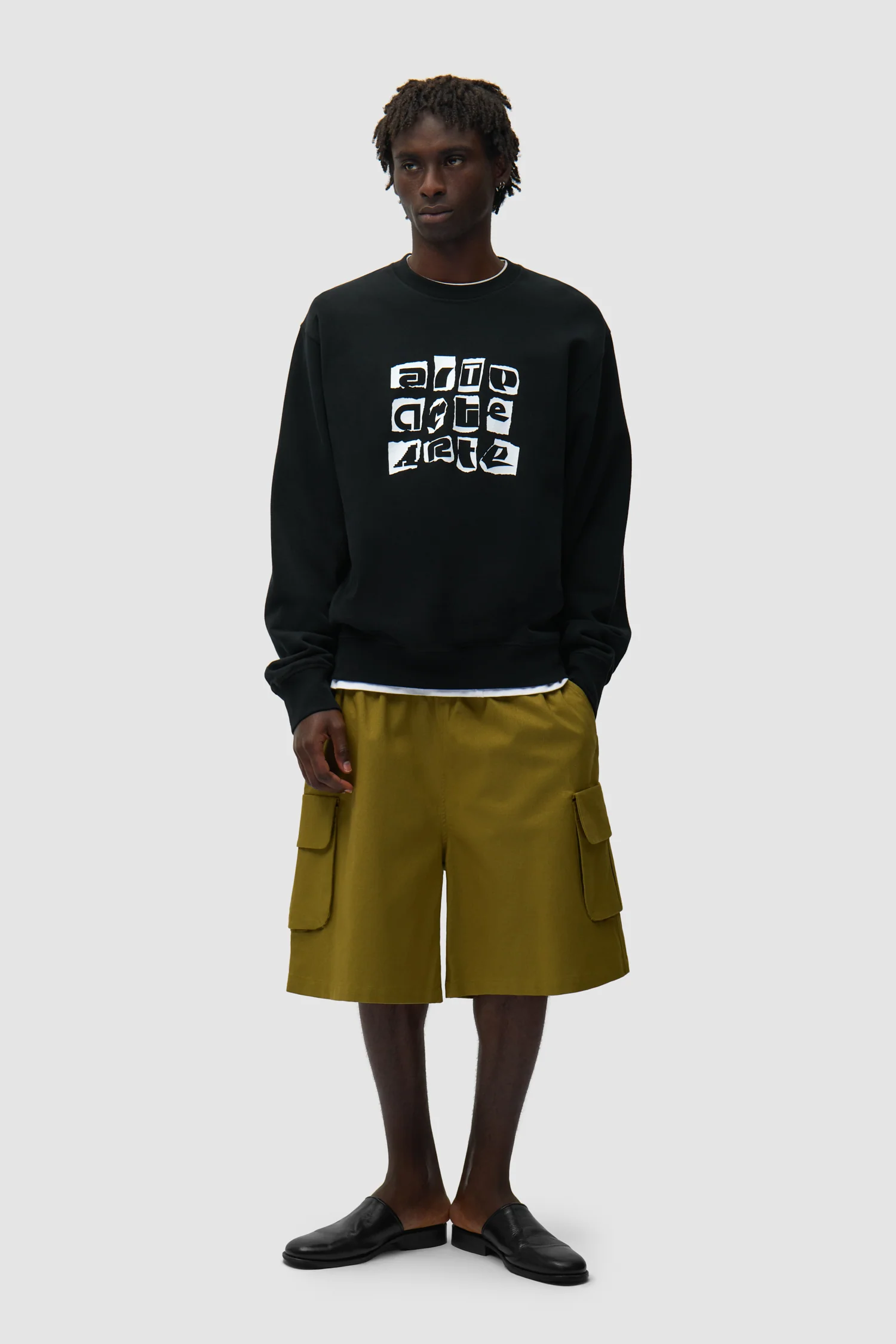 Multi Logo Crewneck - Black - Image 5