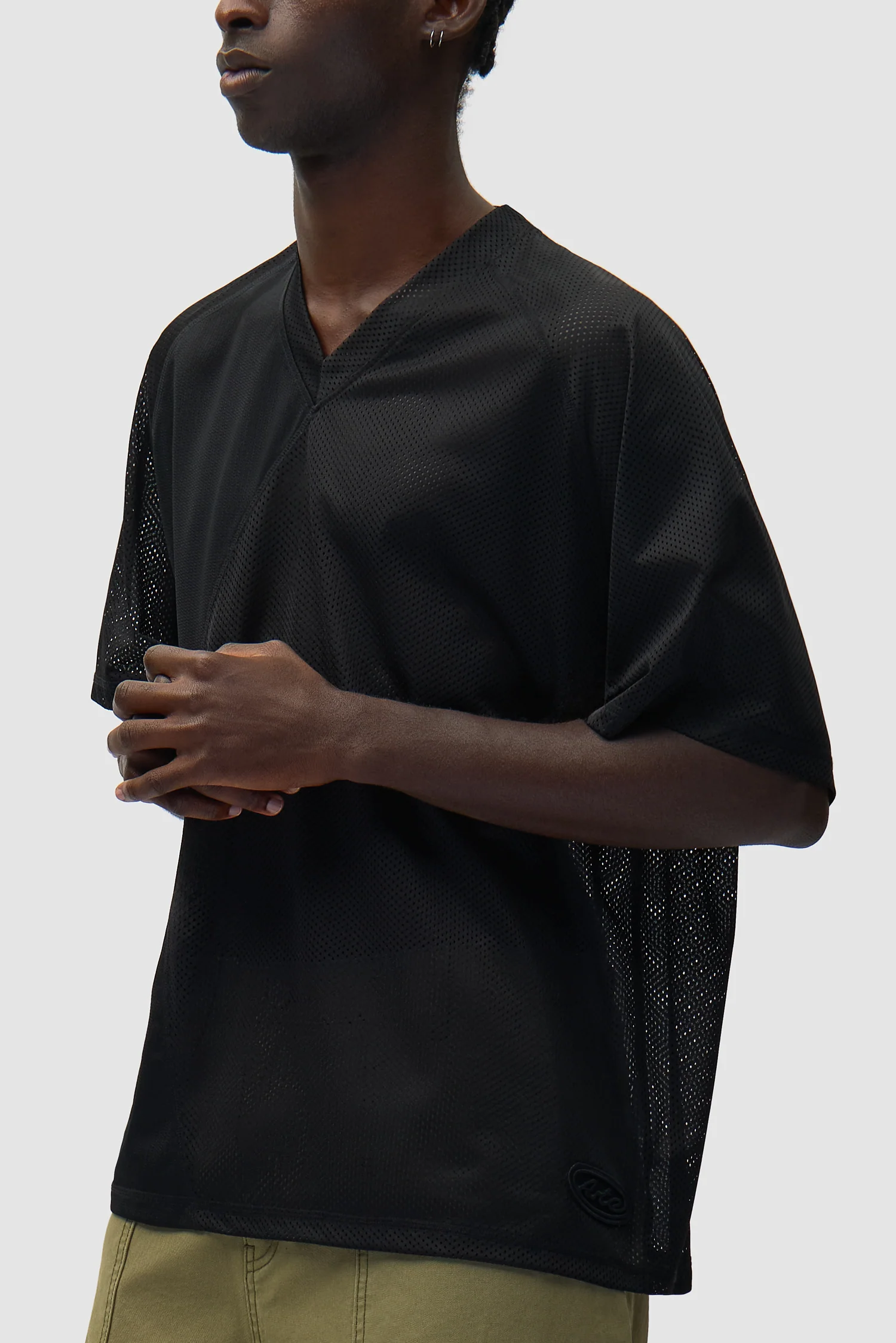 Multi Mesh T-shirt - Black - Image 7