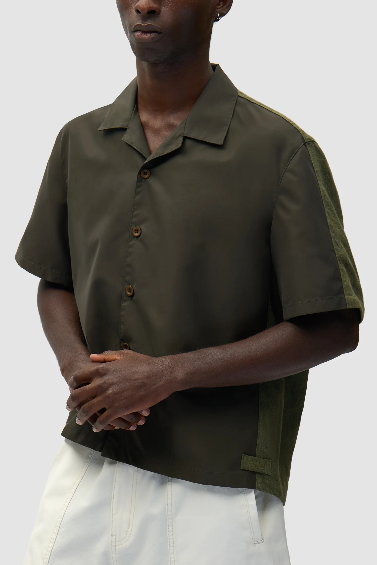 Nylon Linen Shirt - Green - Image 7