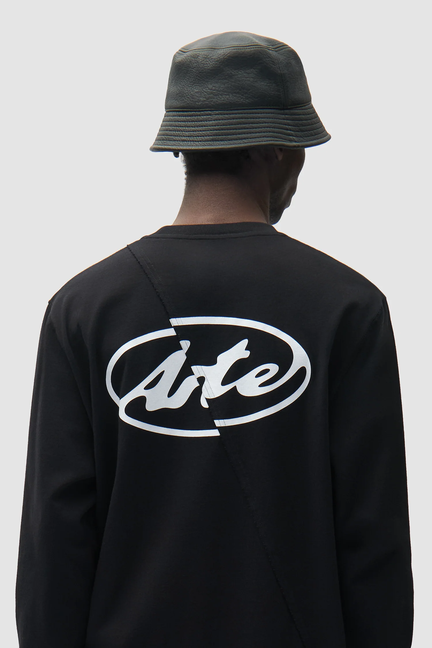 PU Leather Buckethat - Black - Image 4