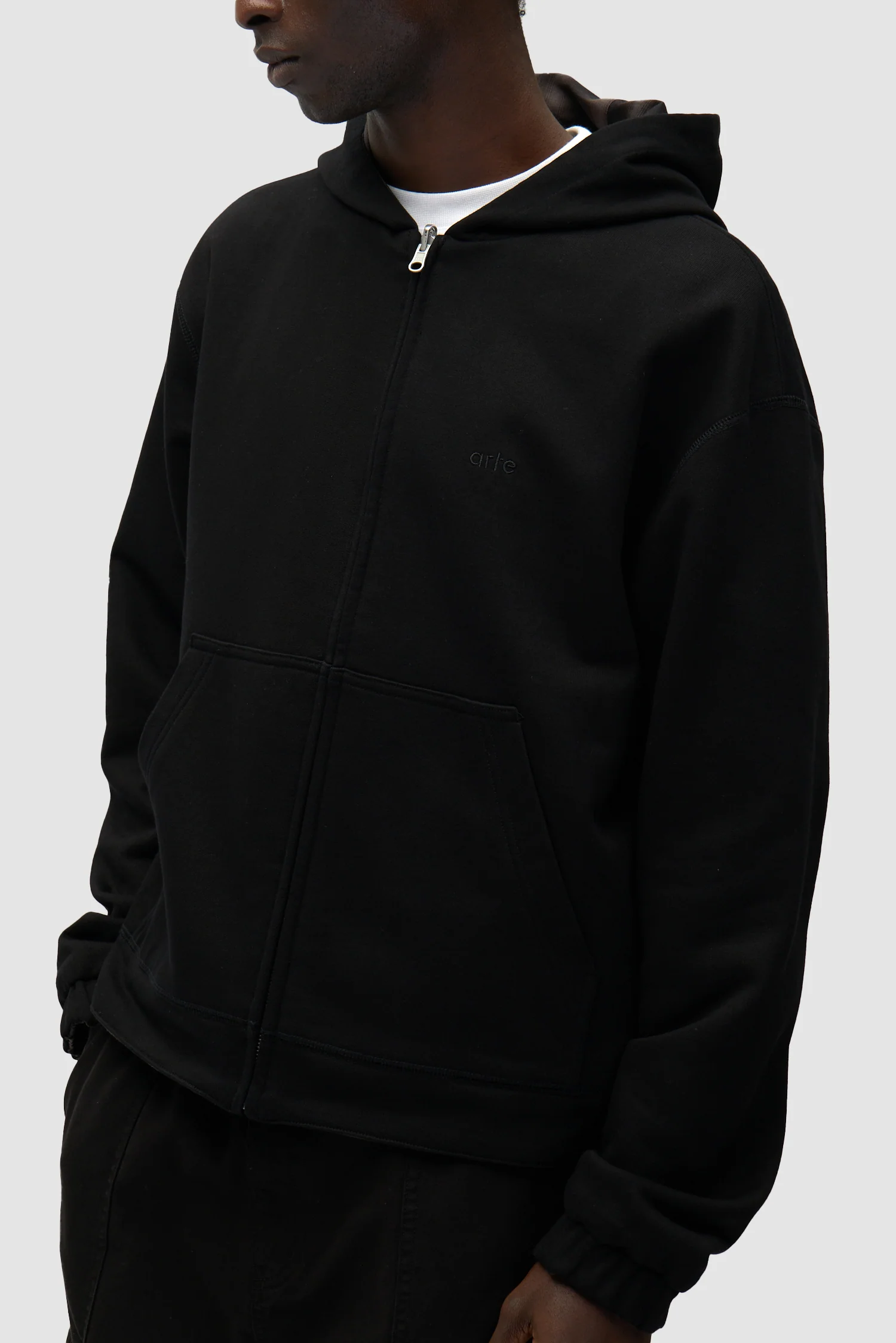 Reversible Fleece Jacket - Black - Image 12