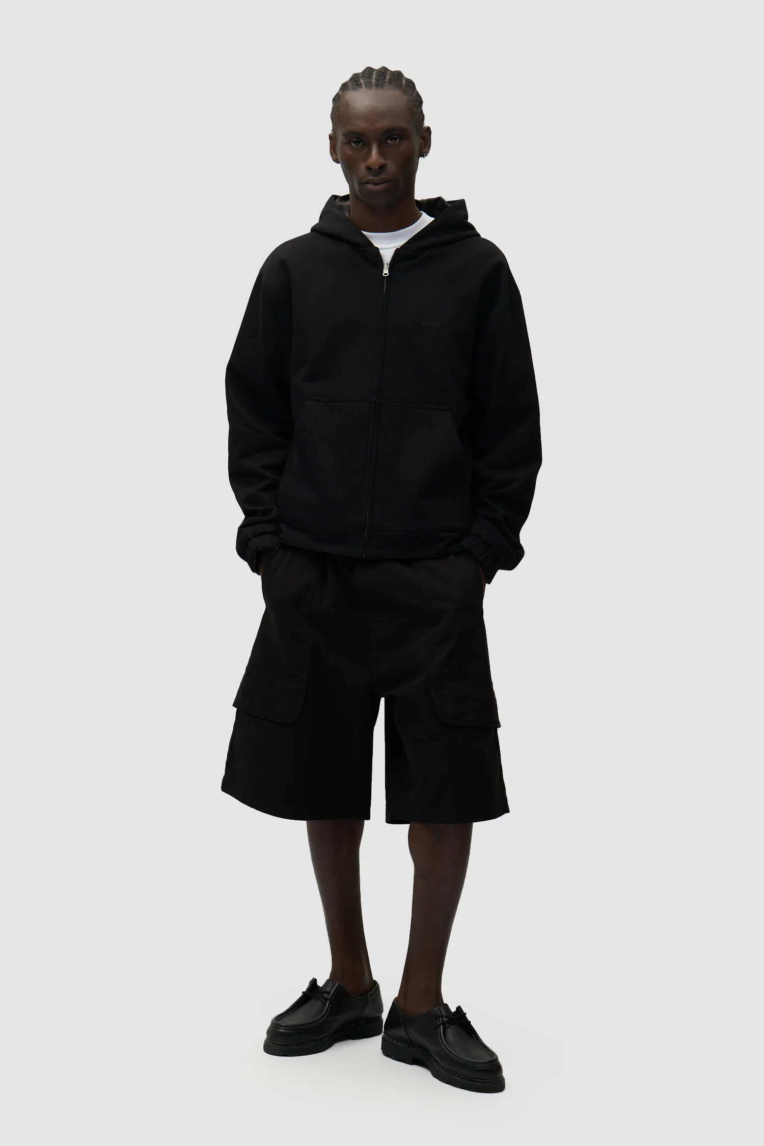 Reversible Fleece Jacket - Black - Image 6