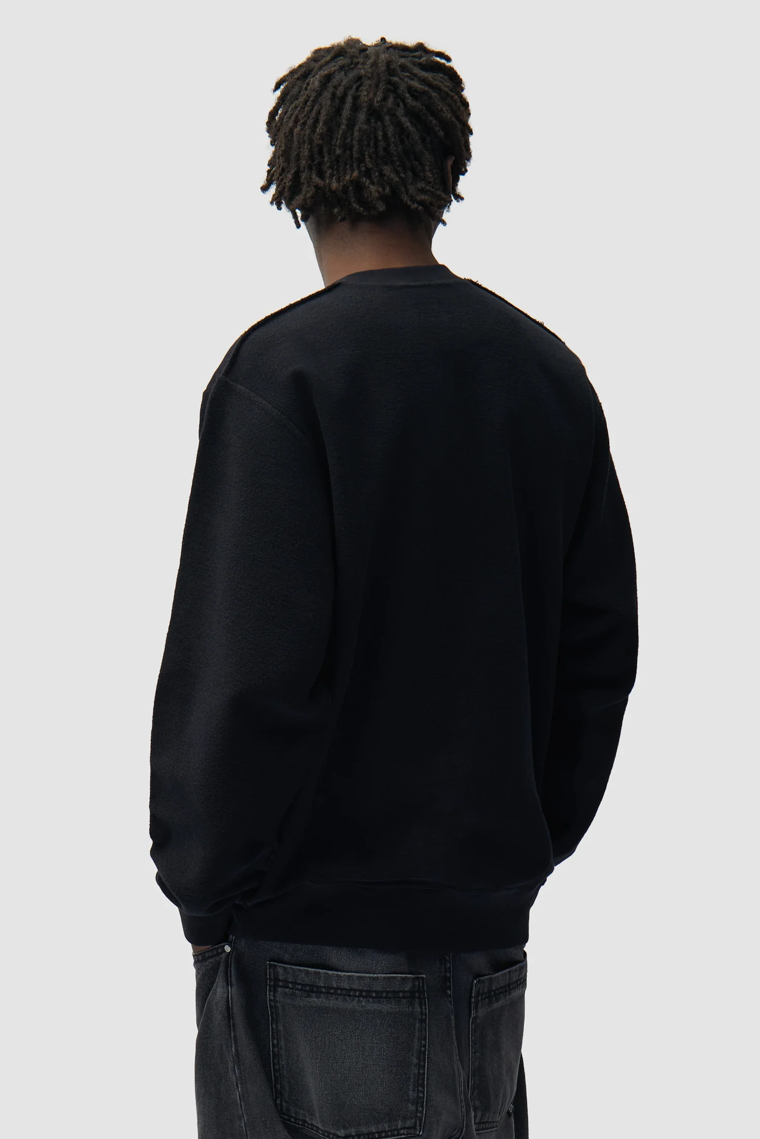 Reversible label Crewneck - Black - Image 3