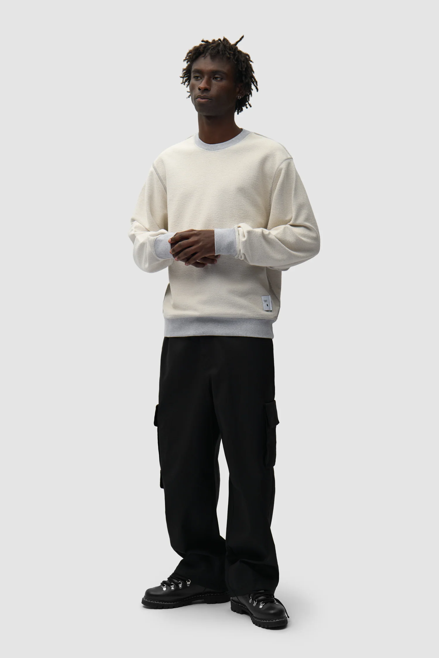 Reversible label Crewneck - Grey - Image 6