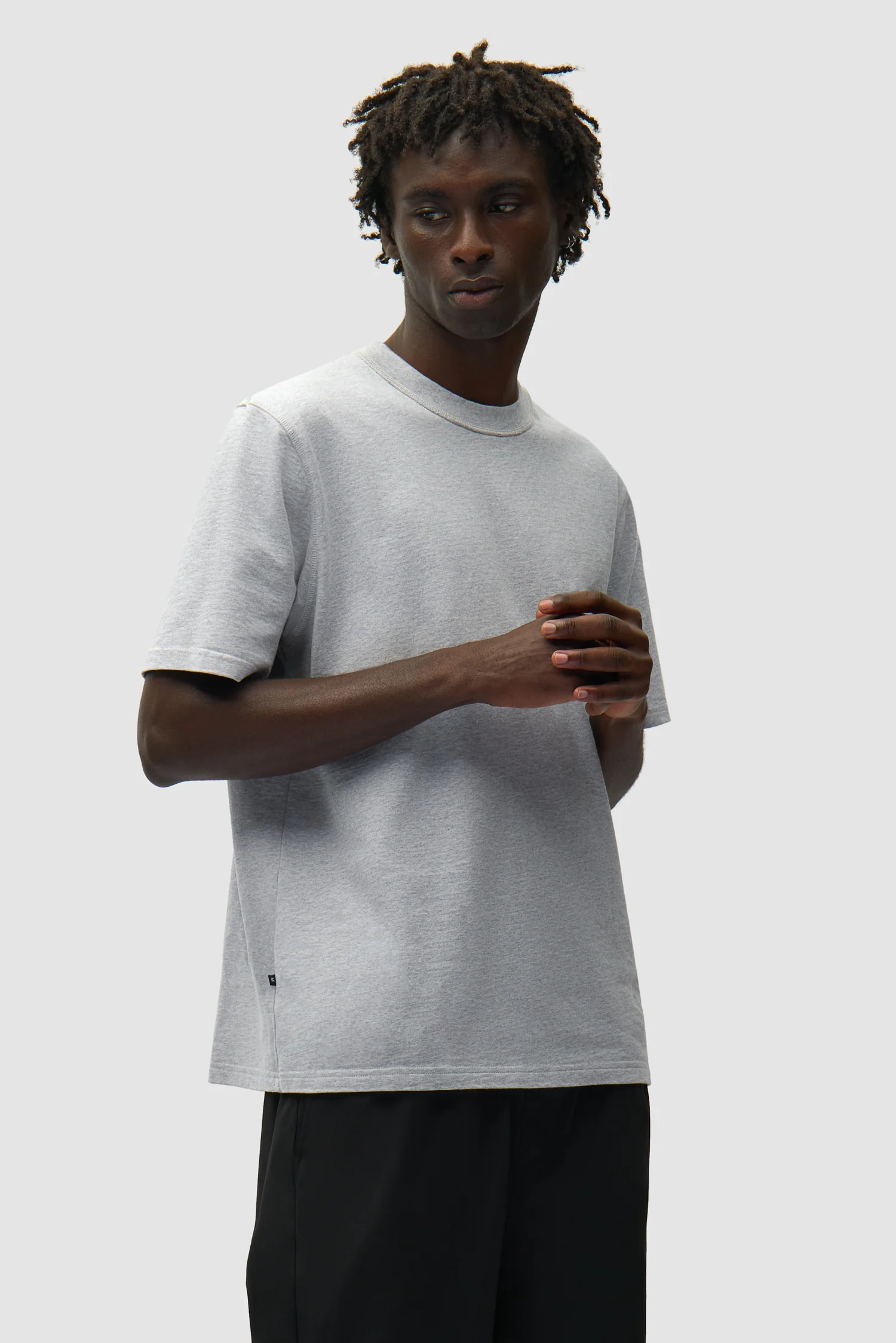 Reversible label T-shirt - Grey - Image 10