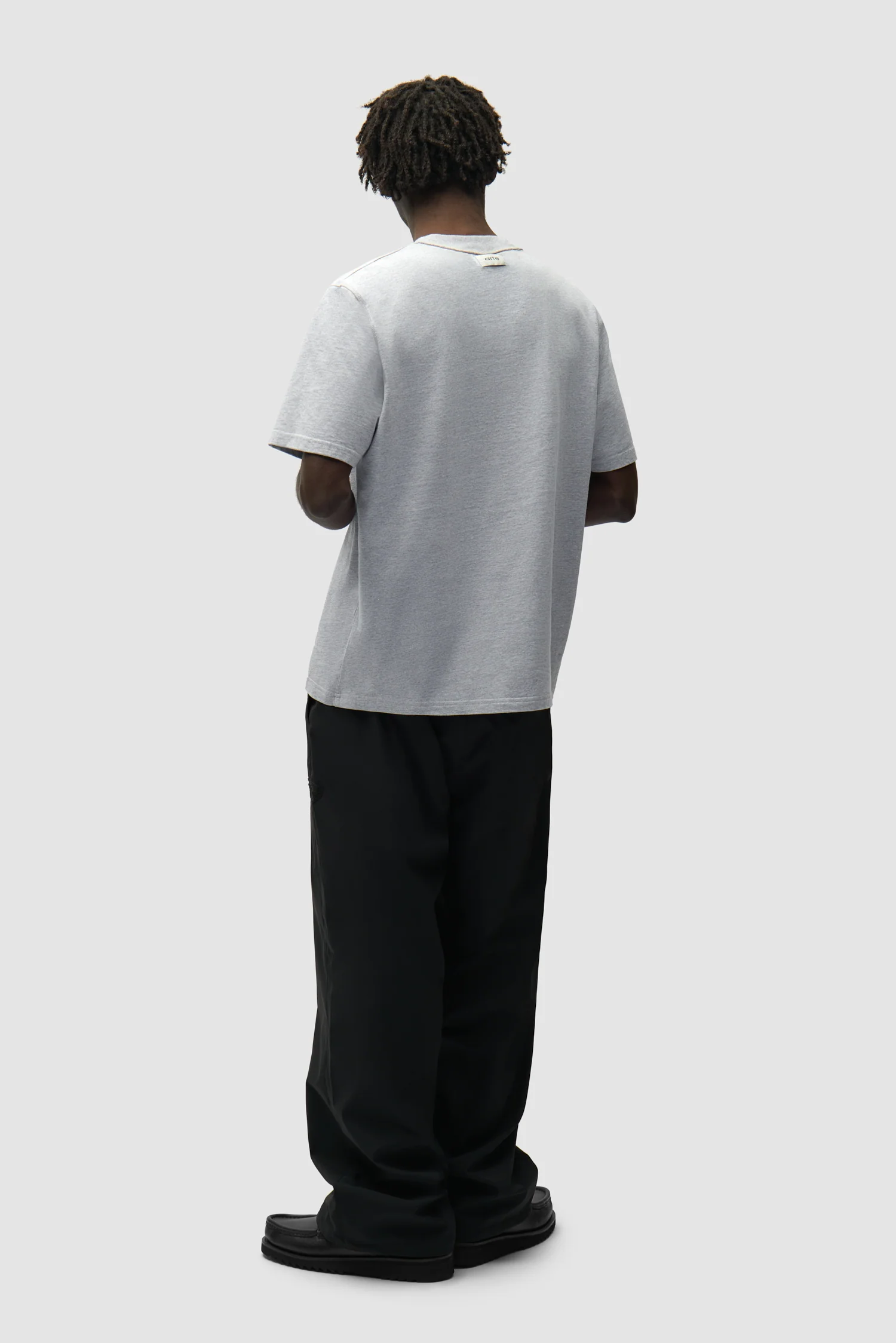 Reversible label T-shirt - Grey - Image 13