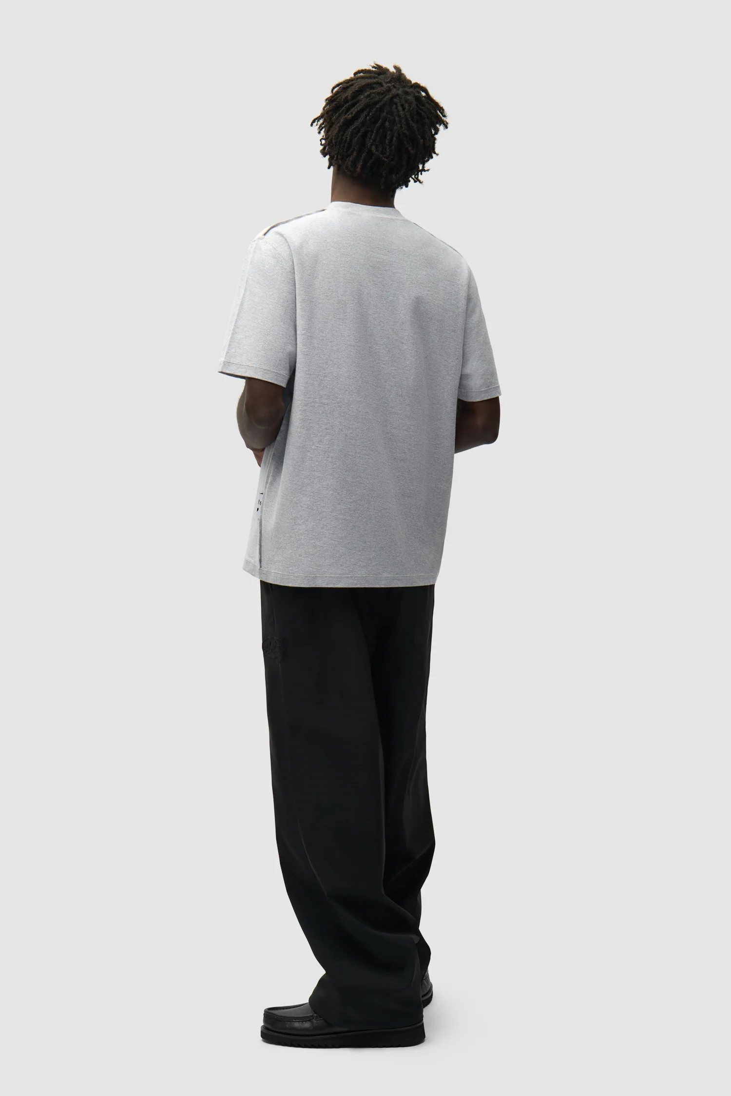 Reversible label T-shirt - Grey - Image 6