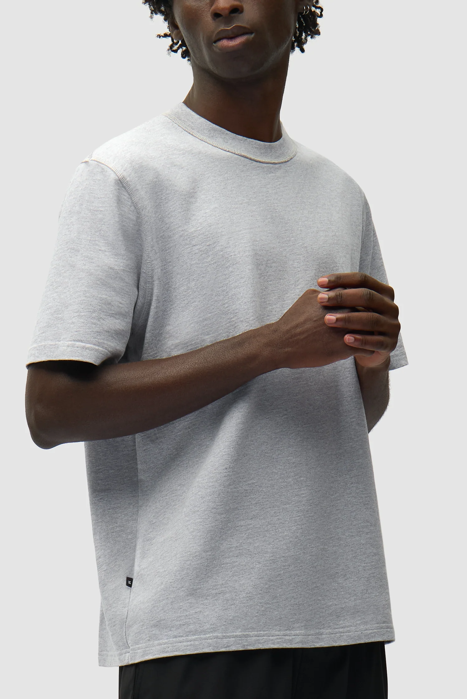 Reversible label T-shirt - Grey - Image 7