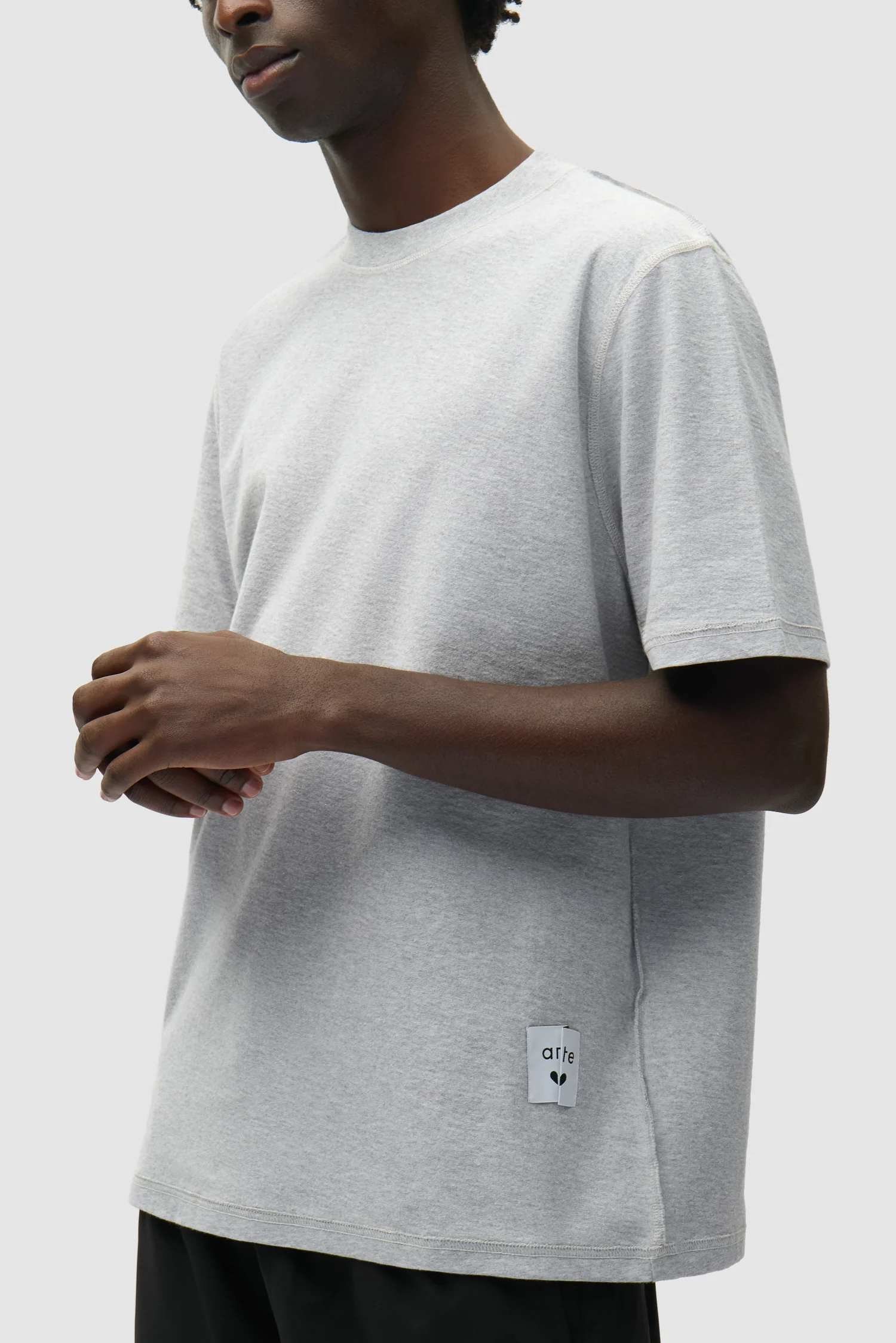 Reversible label T-shirt - Grey - Image 8