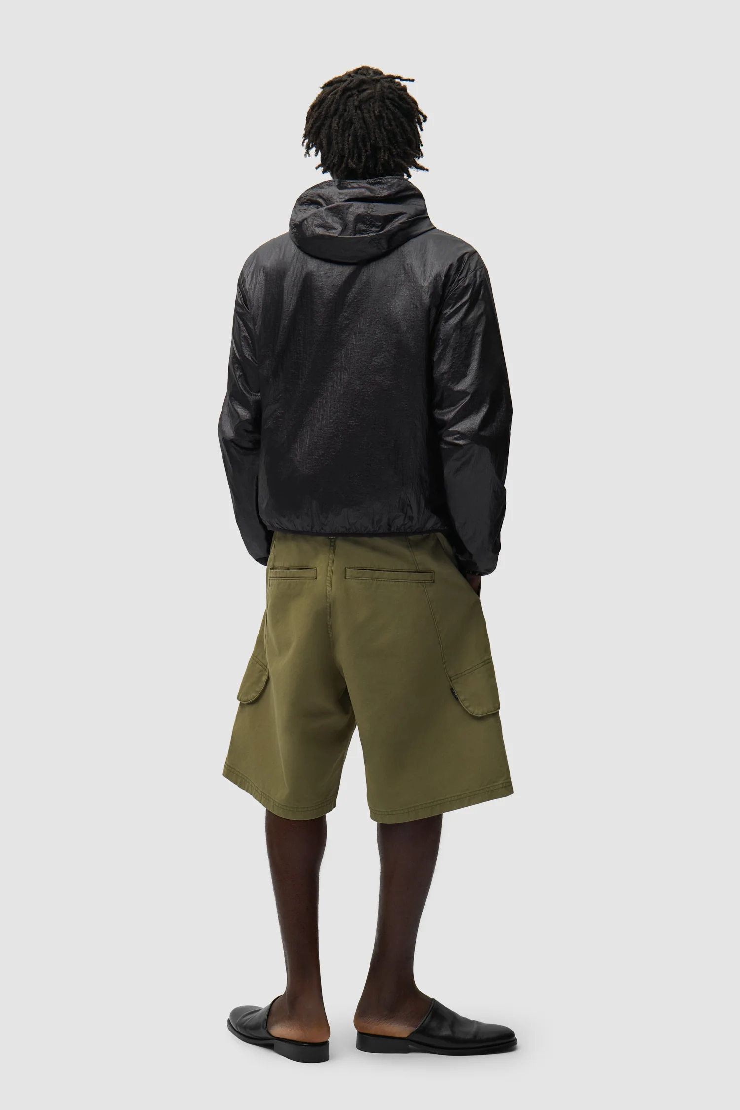 Shiny Nylon Jacket - Black - Image 6