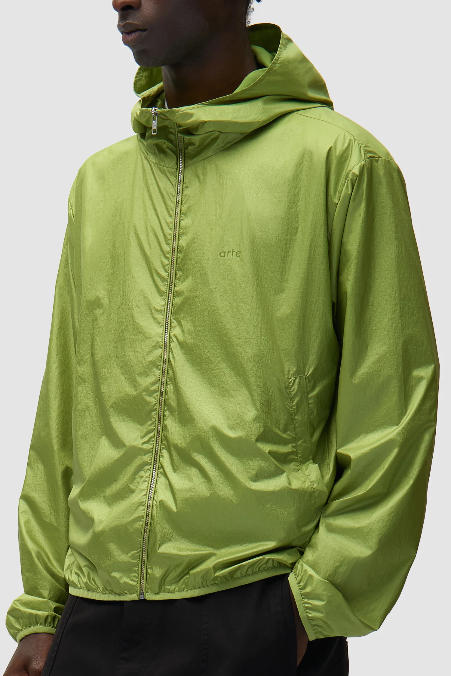 Shiny Nylon Jacket - Green - Image 7