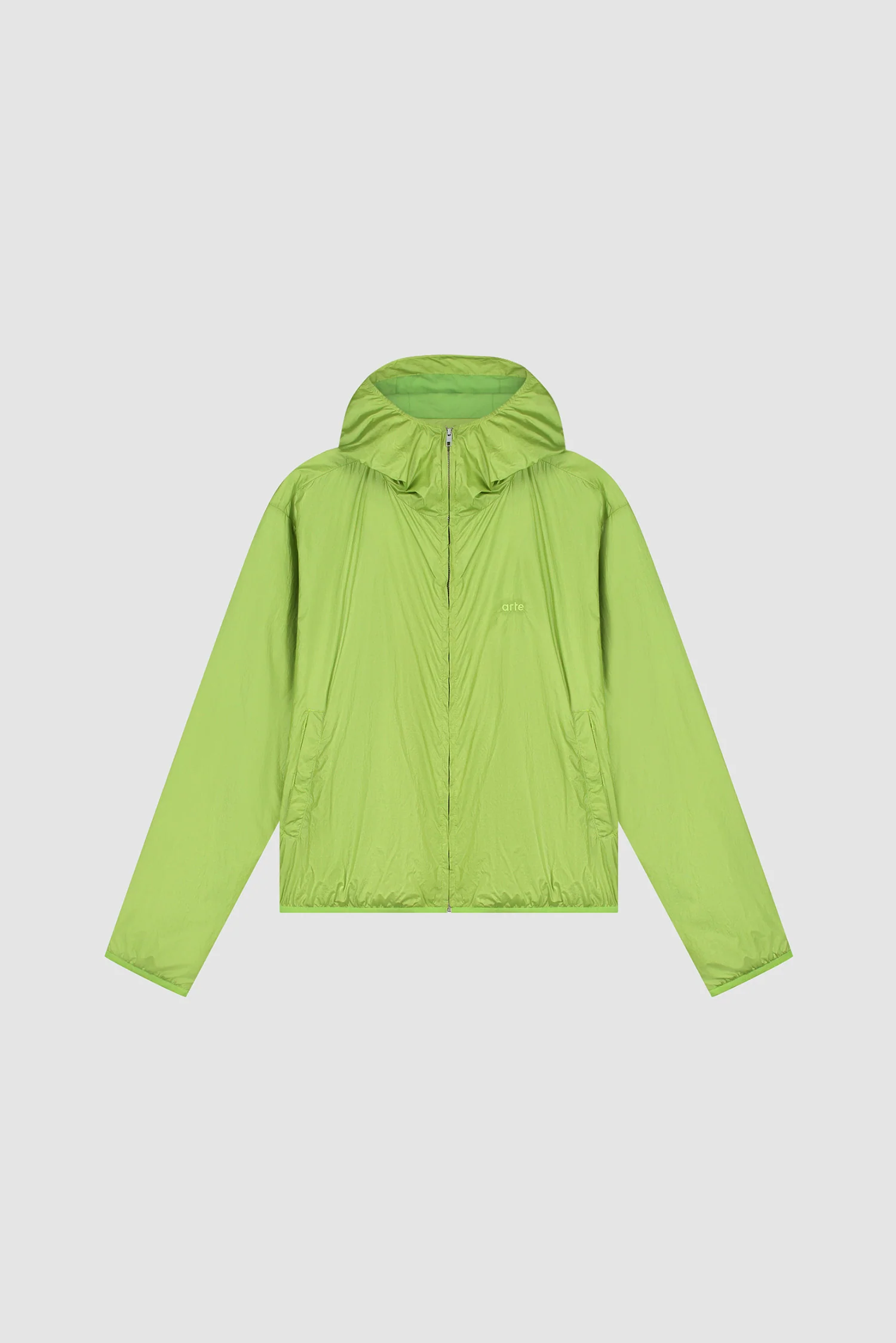 Shiny Nylon Jacket - Green - Image 9