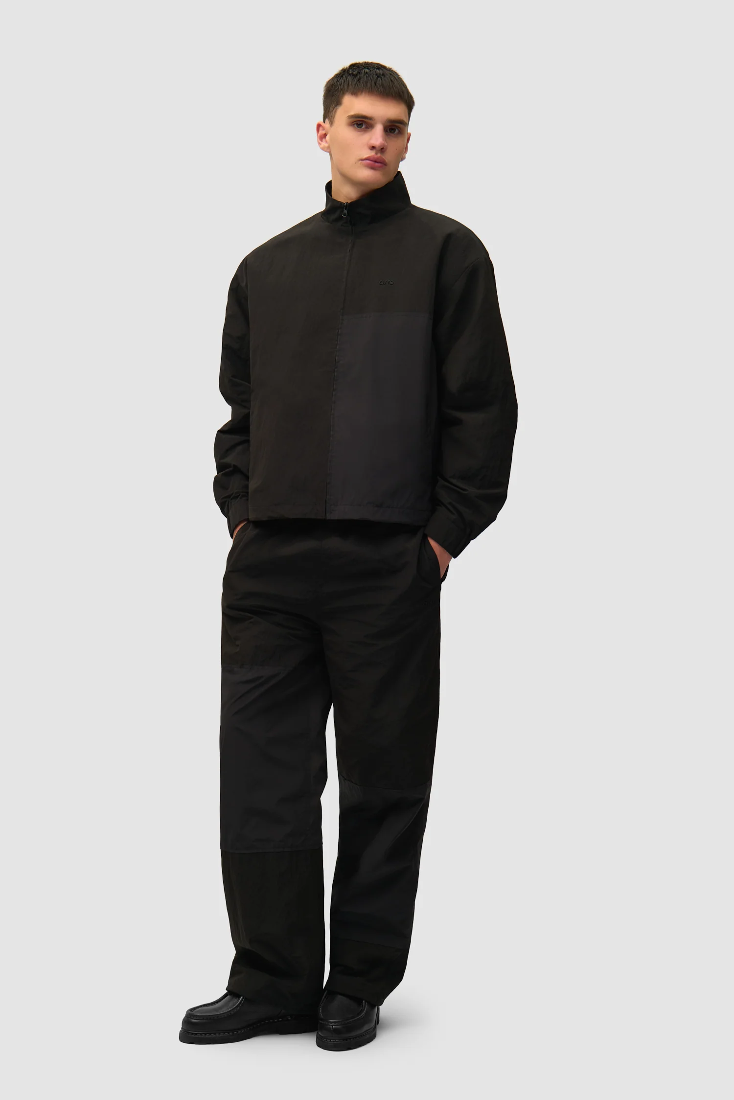 Squared Track Jacket - Black - Image 4