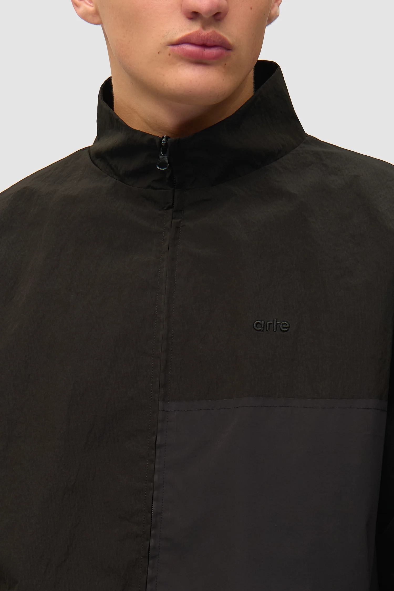 Squared Track Jacket - Black - Image 8