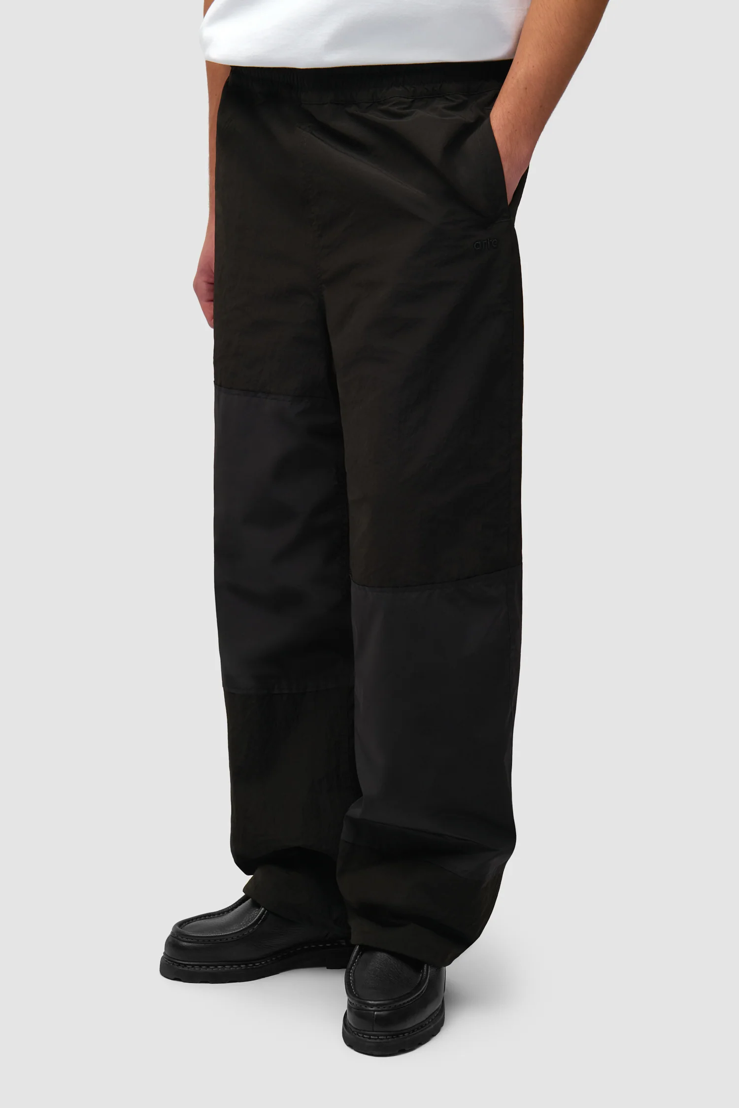 Squared Track Pants - Black - Image 3
