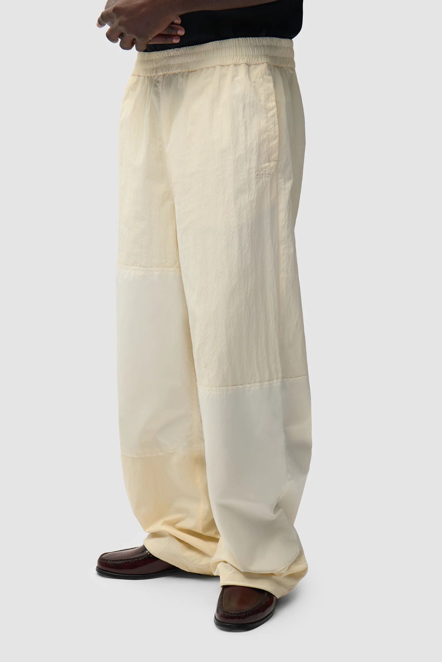 Squared Track Pants - Cream - Image 3