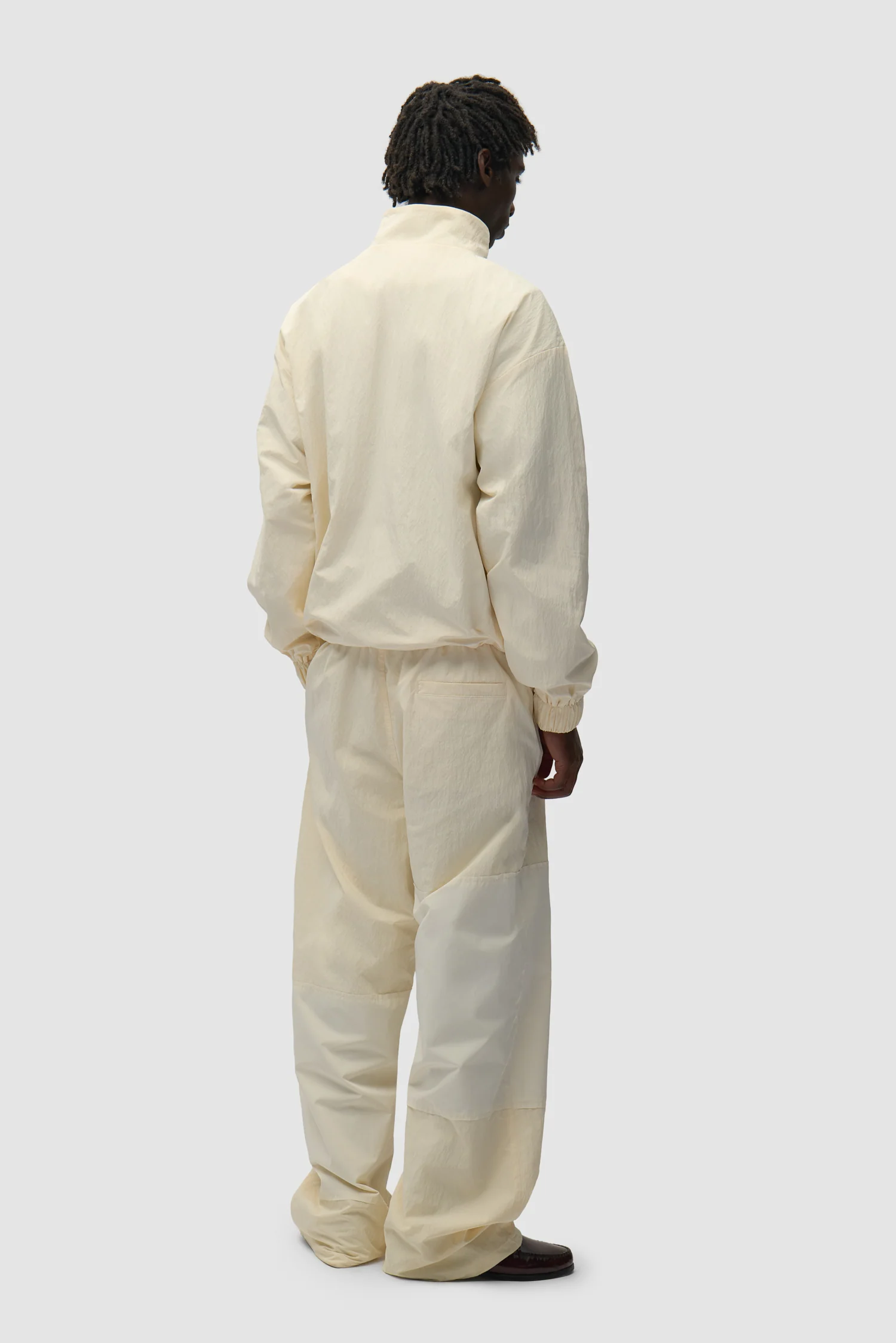 Squared Track Pants - Cream - Image 6