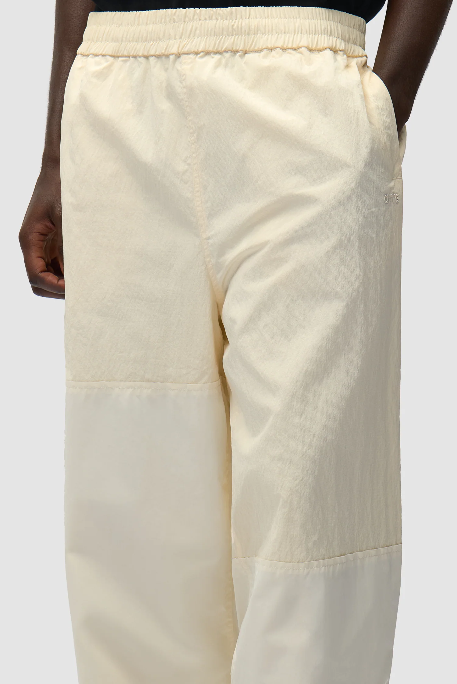 Squared Track Pants - Cream - Image 8